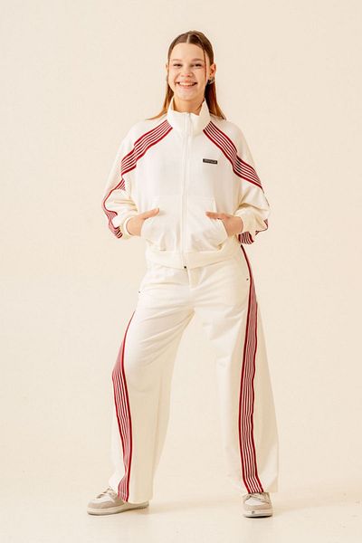 HAUSEkids 9-15 Years Line Modern Design Girl's Suit-Ecru