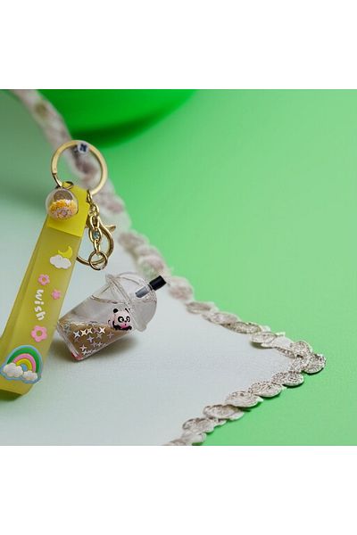 Meyra Accessories 1 Luxury Watery Panda Milkshake Bag Accessory Keychain Colorful Gift Bag Ornament