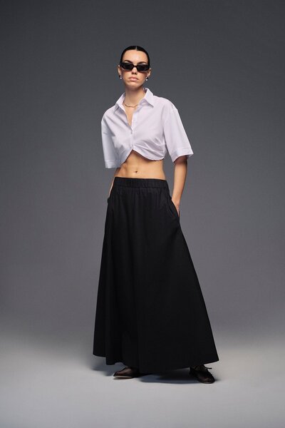 VATKALI Flounced Maxi Skirt - Premium Collection
