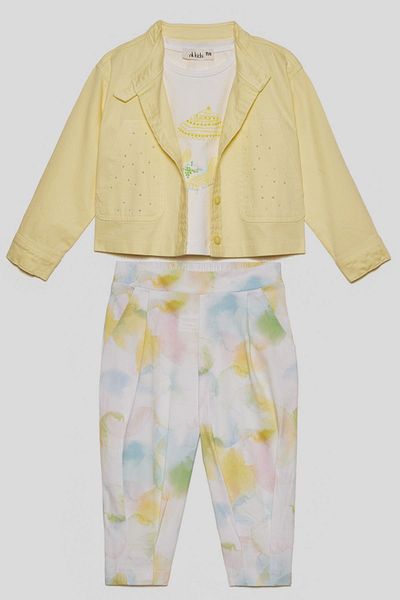 HAUSEkids 1-4 Years Magic Sunny Girl's 3-Piece Set-Yellow