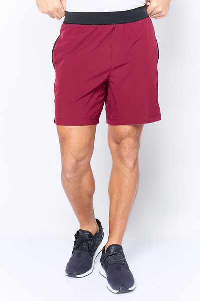 Mister Men Sportswear Fit 7 Inseam Training Shorts, Maroon