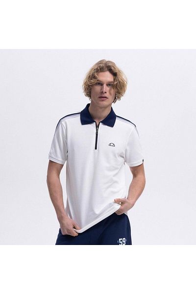 Ellesse Em169-1-Of Polo Collar Men's T-Shirt - Off White