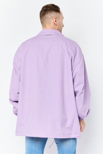 Asos Design Men Oversized Solid Parka Jacket, Lilac