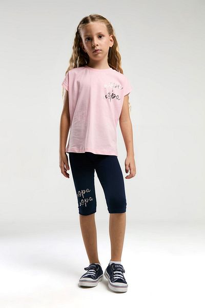 U.S. Polo Assn. Set pentru fete cu licență US Polo Assn pentru 4-15 ani-Somon