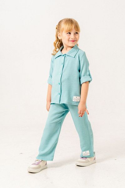 HAUSEkids 2-9 Years Cotto Smile Girl's Suit-Turquoise