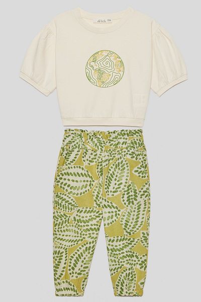 HAUSEkids 1-4 Years Old Lake Leaf Girl's Suit-Cream