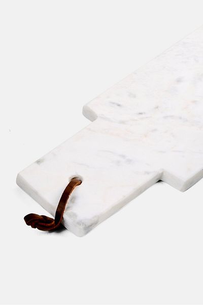 Muy Mucho Marble Cutting Board, White