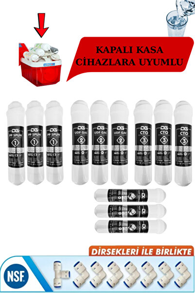 Liberty Tüm Kapalı Kasa Su Arıtma Cihazı Filtresi 2 Yıllık Kullanımlı Bakım Seti