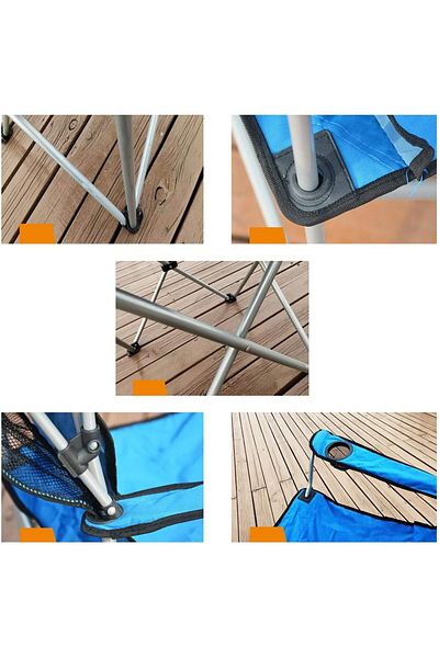 ACTION ONE Scaun Pliabil Cu Baldachin, 72x92x138 Cm, Albastru