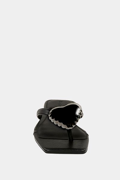 Katy Perry The Camie Heart Thong Women's Black Heart Slippers