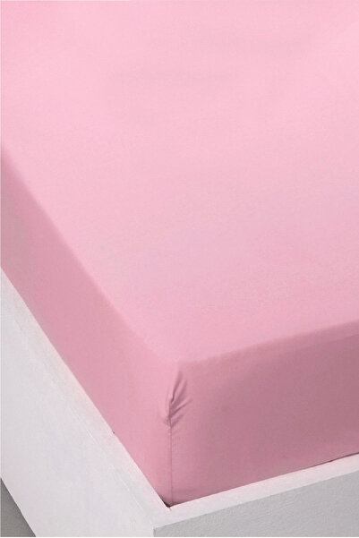 Evony Elastic Cotton Combed Bed Sheet Pink 180x200 Cm