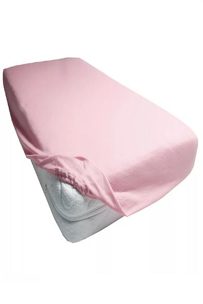 Evony Elastic Cotton Combed Bed Sheet Pink 180x200 Cm