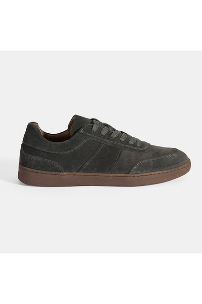 Desa Men's Gray Lace-Up Suede Casual Shoes
