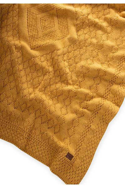 Cigit Mustard Yellow Florence Model Blanket - 80X100 cm