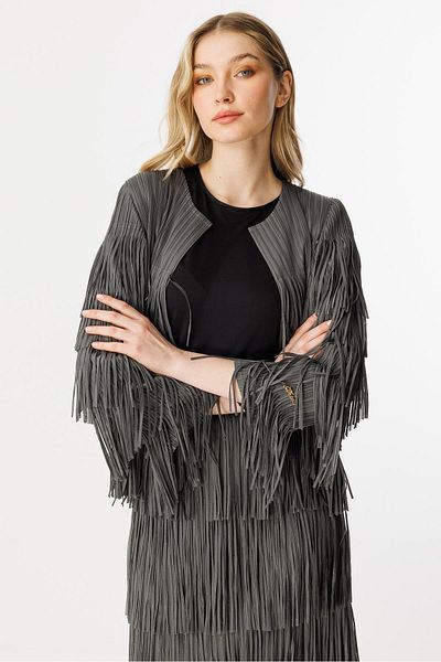 Ghisa Tassel Detailed Suit Anthracite