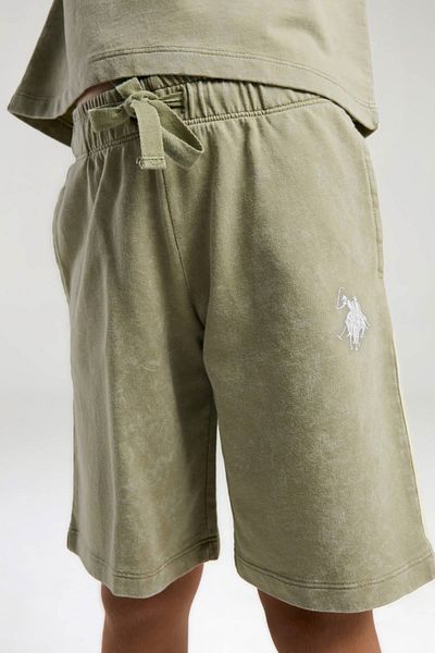 U.S. Polo Assn. 4-15 Years Old Licensed Us Polo Assn Girls' Set-Khaki