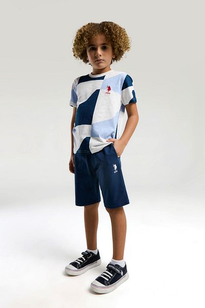 U.S. Polo Assn. 4-15 Years Old Licensed Us Polo Assn Boy's Team-Indigo