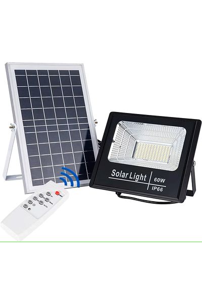 Generic Roska 60W Solar LED Flood Light, IP65 Waterproof, Dusk to Dawn, Remote Control Outdoor Lamp
