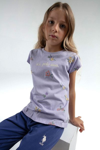 U.S. Polo Assn. 4-15 Years Licensed Us Polo Assn Girls' Set-Lilac