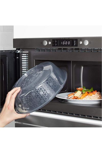 IKEA Prickig Microwave Lid 26 Cm – Steam-venting Food Cover, Fits Most Ovens, Gray-blue