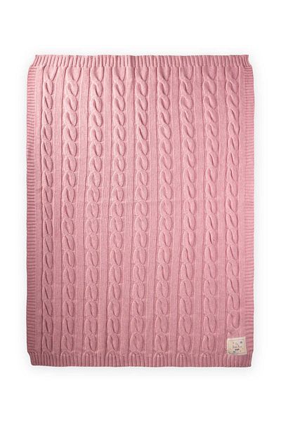 Cigit Pink Knitwear Hair Knitted Blanket - 80X100 cm (+/-5 cm)