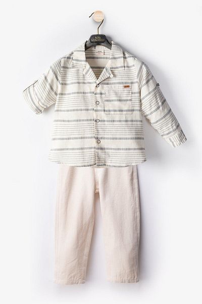 HAUSEkids 2-10 Years Old Fasiho Line Design Boy's Suit-Navy Blue