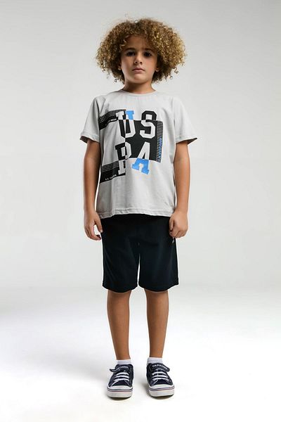 U.S. Polo Assn. 4-15 Years Old Licensed Us Polo Assn Boy's Team-Space Gray
