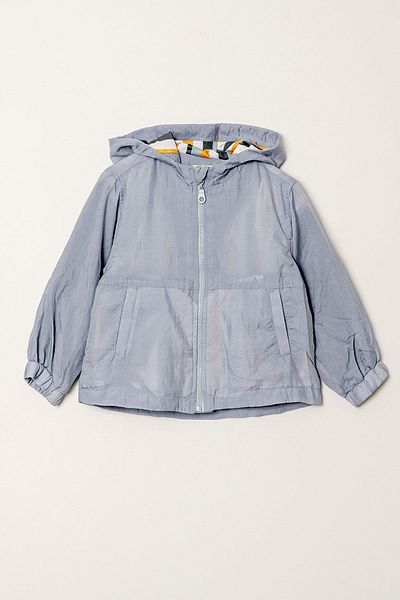 HAUSEkids 1-5 Years Line Cool Design Water Repellent Boy's Raincoat -Space Gray-