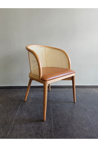 KleinHaus Furniture Vera Hazeranlı Ahşap Sandalye (Kişiselleştirilebilir Renk Seçenekleri)