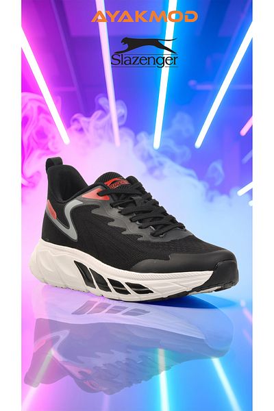 Slazenger Wiley Black Unisex Sports Shoes Black Sneaker