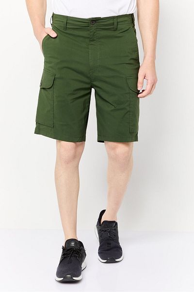 Dockers Men Relaxed Fit Plain Cargo Short, Dark Green