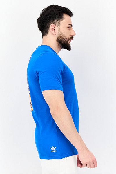 adidas Men Sportswear Fit Short Sleeve Outdoor T-shirt, Blue Bird