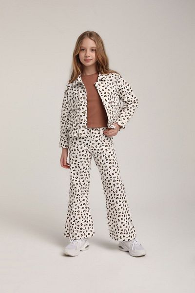HAUSEkids Комплект от 3 части за момичета Leo Cotto Days, 5-14 години, кафяв