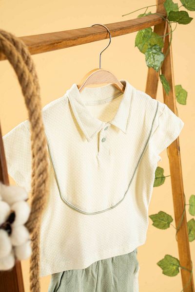 bombe Girl Boy Baby Kids Green Comfortable 2 Piece Set Cotton Trend Fashion Bottom Top Set