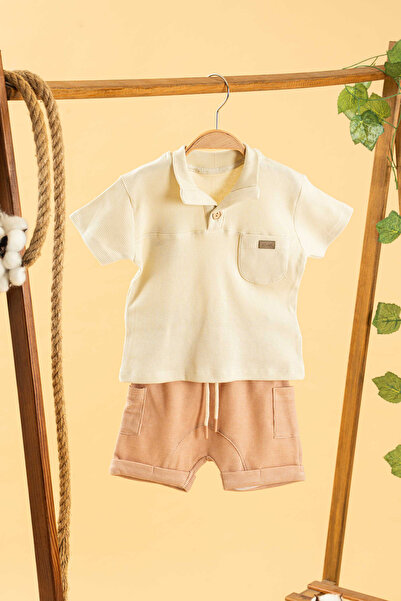 bombe Girl Boy Baby Kids Natural Shorts 2-Piece Comfortable Set Cotton Trend ...