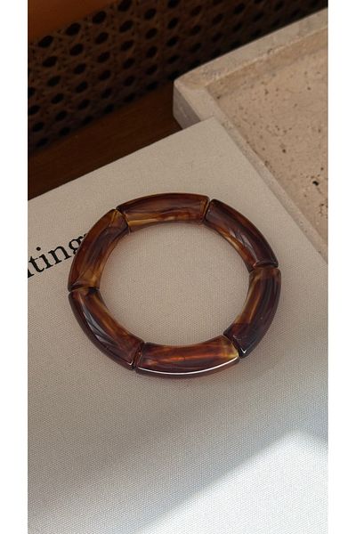 Muse Sister Brown Bone Rubber Bracelet