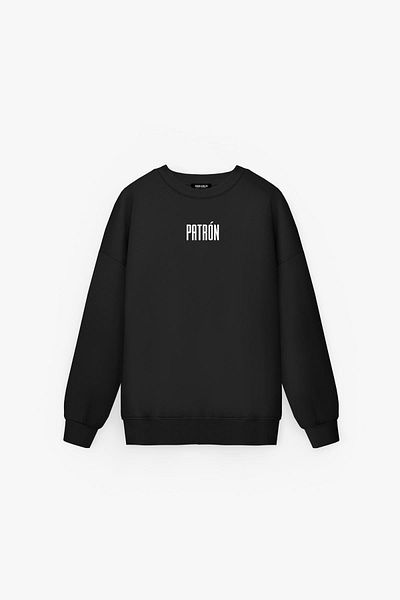 ablukaonline Premium Unisex Oversize Μαύρο Φούτερ - Patrón Printed