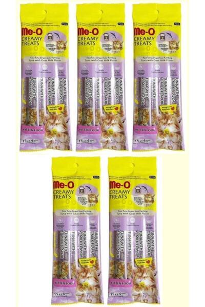 me-o Creamytreats Yavru Ton Balığı Keçi Sütlü Jel Mama (15 Gr x 4 ) 5 PAKET