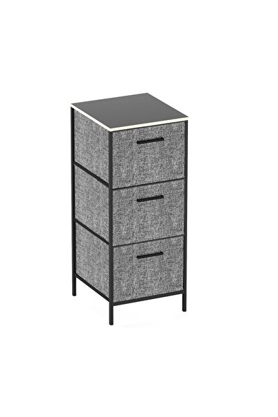 eportatif Çocuk Dolabı 3 Çekmeceli Büyük Boy Komodin Sehpa