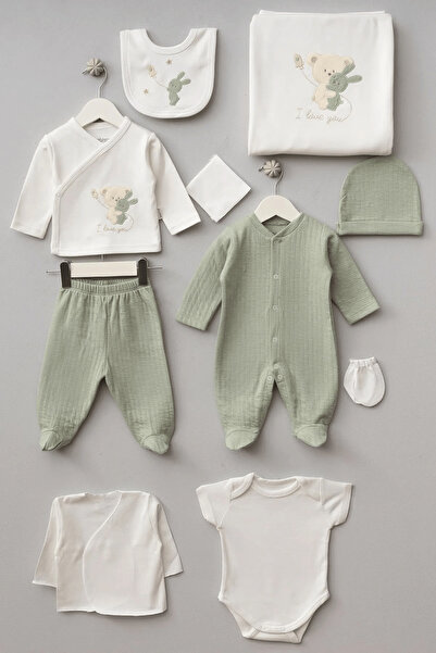 Baby Maa طقم خروج من المستشفى لحديثي الولادة مكون من 10 قطع للجنسين - طقم بدل...