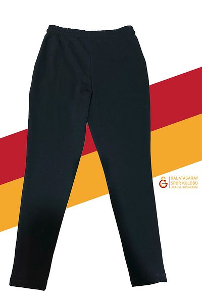 Galatasaray Γνήσιο Αδειοδοτημένο Μαύρο Στενό Παντελόνι Φούτερ