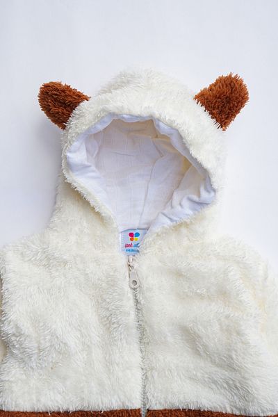nurbeli X Silk Atlas Girl Boy Baby and Child Muslin Lined Plush Coat with Pockets