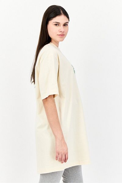 adidas Women Sportswear Fit Short Sleeves Outdoor T-shirt Dress, Beige
