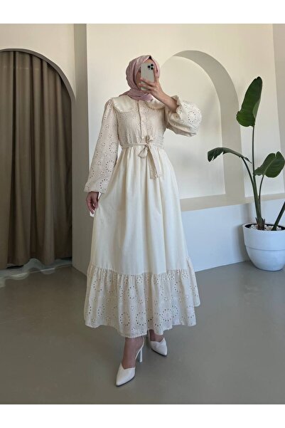 DEMET İrem Bebe Yaka Brodeli Fisto Elbise