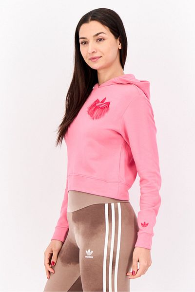 adidas Women Sportswear Fit Long Sleeves Training Hoodies, Pink