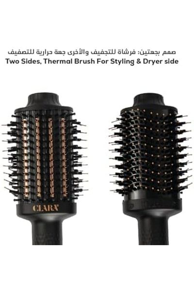 Clara Volumizing Ceramic Hot Brush – 2-in-1 Thermal & Blow-Drying Brush | Anti-Frizz Ionic Technol