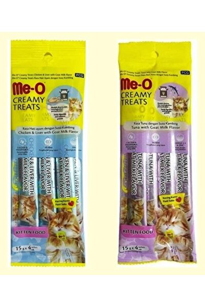 me-o Kitten Tavuk Etli & Ciğerli & Keçi Sütlü-Ton Balığı Keçi Sütlü Jel Mama ...