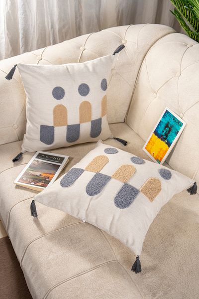 Bade Design 2-Piece Punch Embroidered Throw Pillow Cover Pillow Cover Highly Preferred