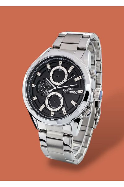Belmond Original 2 Years Guarantee Silver Color Functions Active 5 Atm Waterproof Steel Cord Erkek Kol Saa