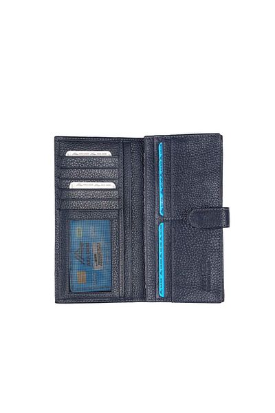 Aka Leather Navy Blue Phone Holder Hand Wallet 805 17